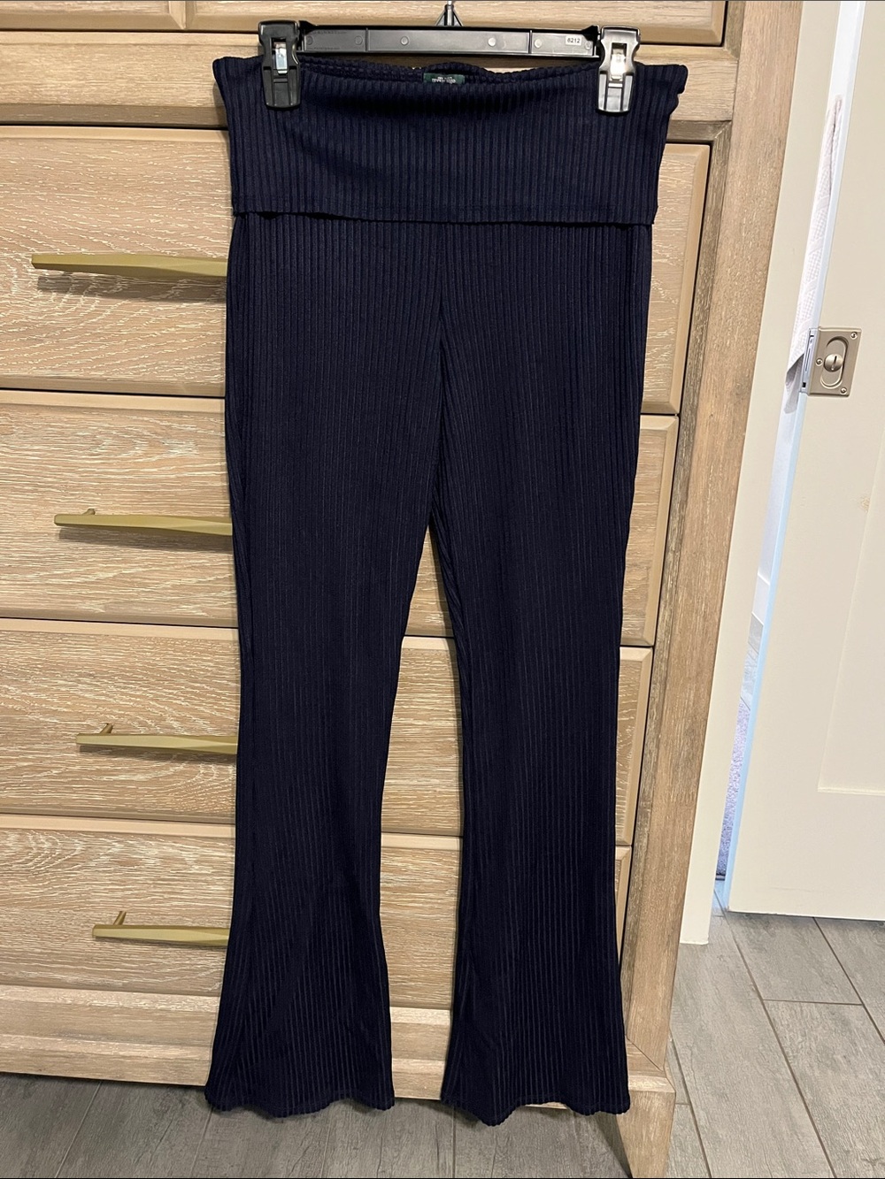 wild fable Navy Ribbed Fold-Over Waist Pants Size S
